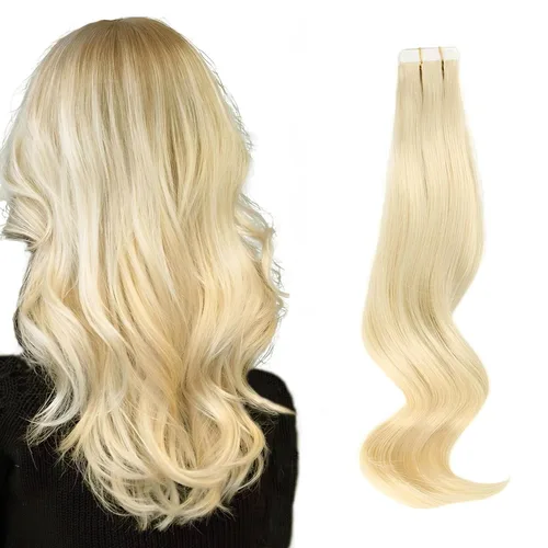 Miniatura 56 de ABH AMAZINGBEAUTY HAIR Extensiones de cinta de cabello humano Remy real, Remi, extensiones de cabello negro con pegamento en trama de piel