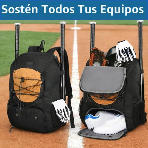 Miniatura 3 de MATEIN Mochila de Béisbol, Bolsa de Bate de Sóftbol con Compartimento para Zapatos para Jóvenes, Niños y Adultos, Bolsa de Béisbol Ligera con Gancho