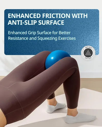 Miniatura 6 de Trideer Pelota de Pilates - 7-8 pulgadas con bomba, pelota pequeña de core para yoga, barre, fisioterapia