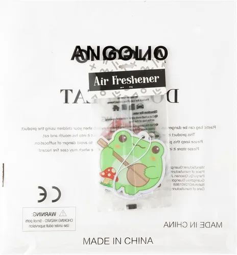 Miniatura 6 de ANGOLIO Summer Frog - Ambientador de coche – Patrón de rana de dibujos animados 4P para niños y niñas, de larga duración, poco perfumado, divertido