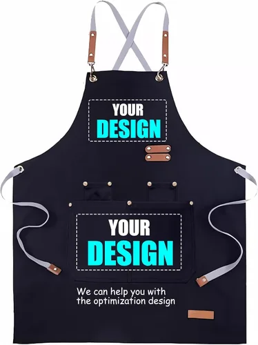 Miniatura 15 de BeautyWill Delantal personalizado personalizado para hombres y mujeres, delantales de cocina personalizados con bolsillos, nombre, texto, logotipo