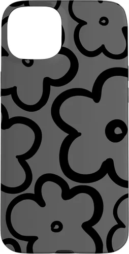 Miniatura 9 de Cute Flower Pattern Wildflower Charcoal Grey Black Floral Case for iPhone 17