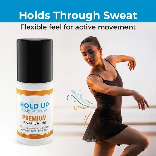 Miniatura 3 de Hold Up Body Adhesive Pegamento aplicador enrollable de alta calidad, pegamento para calcetines de compresión, medias, disfraces, ropa, resistente