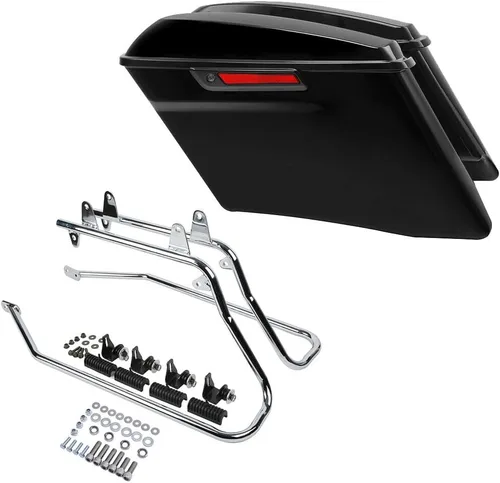 Miniatura 19 de Kit de soporte de conversión para alforjas extendidas de 4" TCMT, compatible con Harley Heritage Softail Fatboy FLSTF Breakout 1984-2017, negro