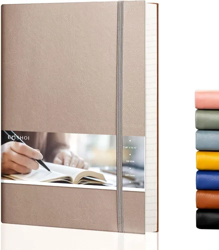 Miniatura 8 de EMSHOI Cuaderno Bullet Journal de Puntos, Diario B5 Grande de Cuero Suave, 192 Páginas Numeradas 100gsm Cuaderno de Cuadrícula de Puntos Grueso
