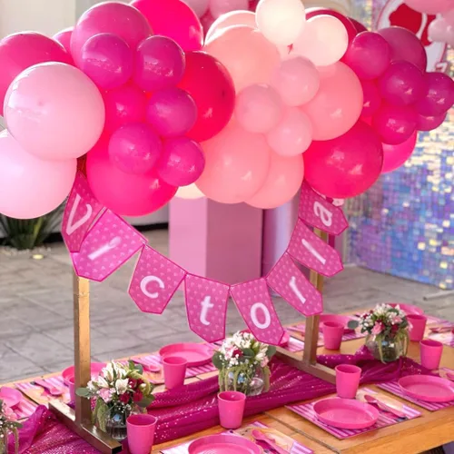Miniatura 4 de Globos de fiesta rosados y blancos, globos rosados de 12 pulgadas, globos de látex rosados claros para eventos solo para adultos, celebración