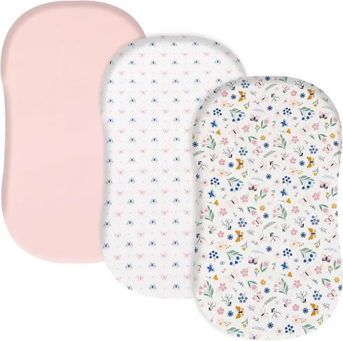 Miniatura 16 de david's kids Juego de 4 sábanas ajustadas para cuna, juego de sábanas para bebé ultra suaves, transpirables y cómodas, neutras, para niños y niñas