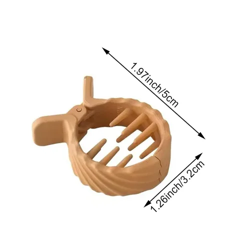 Miniatura 2 de 8 pinzas para el cabello con hebilla de cola de caballo mate grande, clip de garra de cola de caballo alta, accesorios antideslizantes