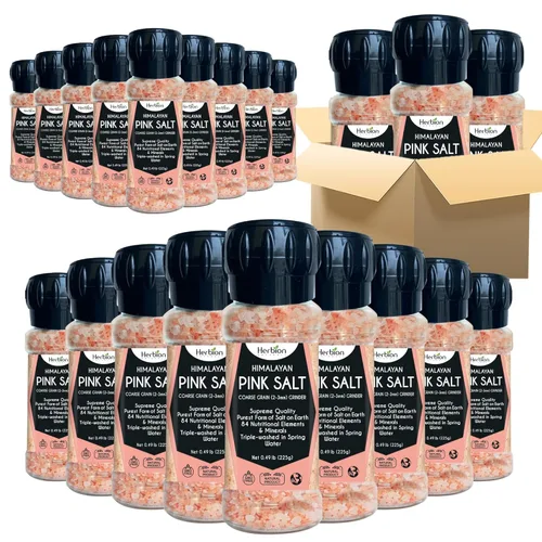 Miniatura 12 de HERBION Naturals - Sal rosa del Himalaya de grano fino en frasco, sin OMG, calidad suprema sin químicos, vegana, certificada Kosher, sal pura