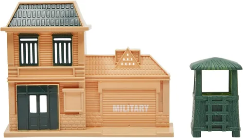 Miniatura 9 de BLUE PANDA Juego de 300 figuras de acción del ejército con bolsa con cremallera, soldados de plástico rojo, plateado, bronceado y verde con tanques