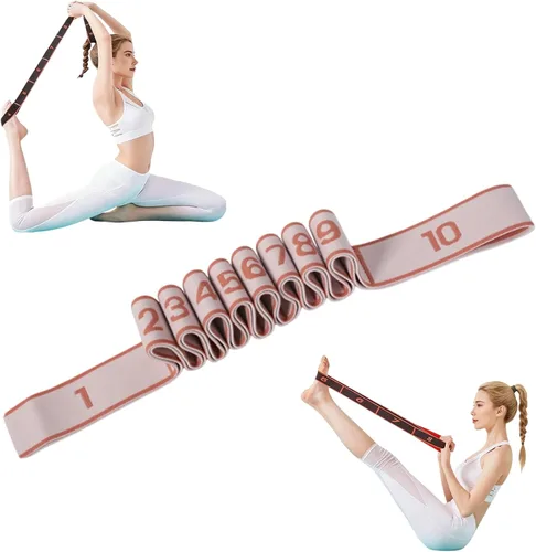 Miniatura 14 de Banda de resistencia de fitness para estiramiento y yoga, ejercicio de tirador de moda, bandas elásticas de ejercicio de 8/10 bucles para adultos