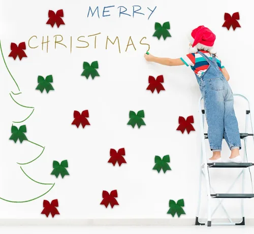 Miniatura 5 de 2 rollos de cintas de terciopelo rojo y verde de Navidad de 2.5 pulgadas x 5 yardas para manualidades, cinta de borde con alambre de Navidad