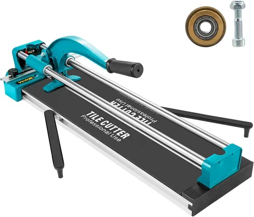 VEVOR 24 Pulgadas/600mm Cortador de Azulejos con Doble Carril y Soportes Cortador Manual de Azulejos 45356 en Tapa con Cortador Manual Láser Preciso