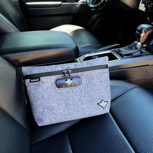 Miniatura 7 de Orion Bolsa de dinero de almacenamiento de viaje de 11 pulgadas con cerradura de combinación resistente al agua (gris)