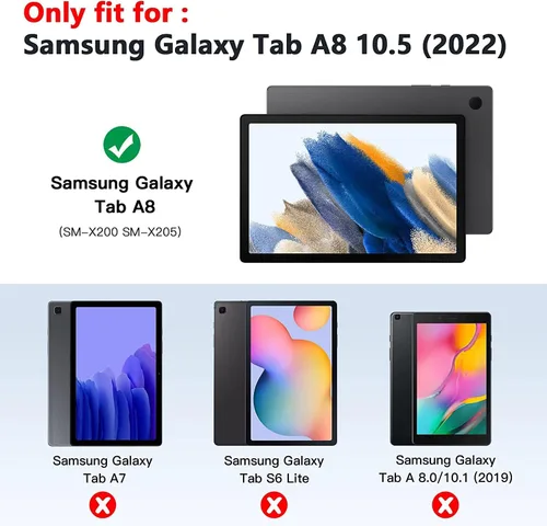 Miniatura 2 de Funda delgada para Samsung Galaxy Tab S6 Lite de 10.4 pulgadas modelo 2022/2020 + 1 almohadilla de limpieza de pantalla, funda de piel sintética