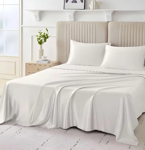 Miniatura 23 de SlumberWell Giza Sheets Twin - Sábanas de 100% algodón egipcio Giza - Juego de 4 piezas - Tamaño individual - Gris oscuro sólido
