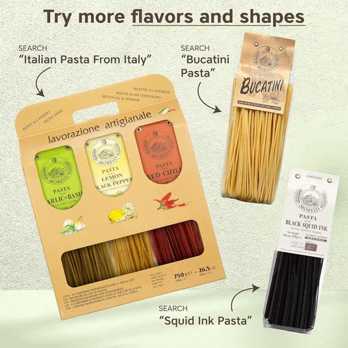Miniatura 8 de Morelli Bucatini - Pasta italiana orgánica de primera calidad de Italia - Marca de pasta gourmet hecha a mano y familiar - Pasta de sémola de trigo