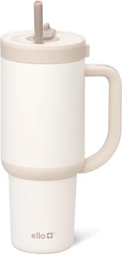 Miniatura 48 de Ello Oasis Botella de Agua de Acero Inoxidable de 30oz - Flower Quilt Colcha de flores