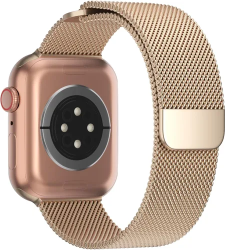 Miniatura 14 de TRA Correa de acero inoxidable compatible con Apple Watch de 38 mm 42 mm 40 mm 44 mm 41 mm 45 mm 46 mm 49 mm, correa de malla con cierre magnético