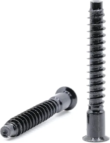 Miniatura 8 de ReplacementScrews Tornillos de montaje negros compatibles con IKEA Part 100219/100214 (IDANAS, HEMNES, Ivar) – Confirmat de rosca gruesa