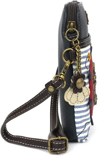 Miniatura 3 de CHALA Bolso cruzado para teléfono celular, piel sintética, lona multicolor con correa ajustable