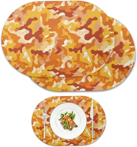Miniatura 14 de Ghost Placemats Set of 2 Wipeable Faux Leather 12X18 Inch Waterproof Non-Slip Mats Spooky Table Decor Heat Resistant for Scary Dinner Party Fantasma