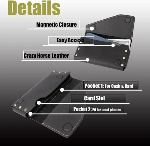 Miniatura 4 de Topstache Funda de cuero para teléfono con trabilla para cinturón para iPhone 17/17 Pro/16/16 Pro, Galaxy S25/S24 - Soporte para cinturón