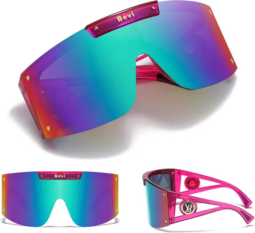 Miniatura 6 de Bevi Lentes de sol deportivos polarizados con marco TR90 duradero y flexible ultraligero para hombres y mujeres correr conducir ciclismo
