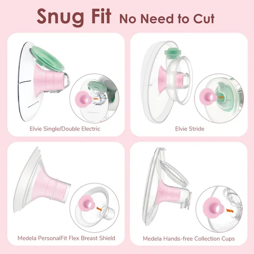 Miniatura 6 de Maymom Inserto de brida de 0.827 in, color rosa, compatible con Elvie Single/Double Electric, Elvie Stride Cup (0.945 in), compatible con Medela