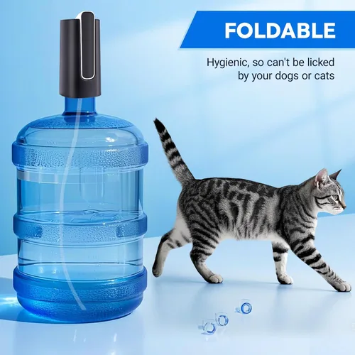 Miniatura 2 de Dispensador de agua plegable para botella de 5 galones, bomba de agua eléctrica para jarra de 5 galones, recargable, portátil, automático, de bajo