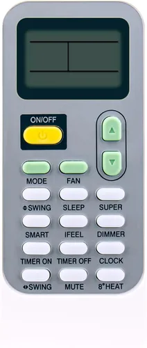 DG11J1-72 Reemplazo de unidad de A/C Control remoto compatible con Hisense Air Con Air-Con Aire acondicionado portátil de CA, pantallas en