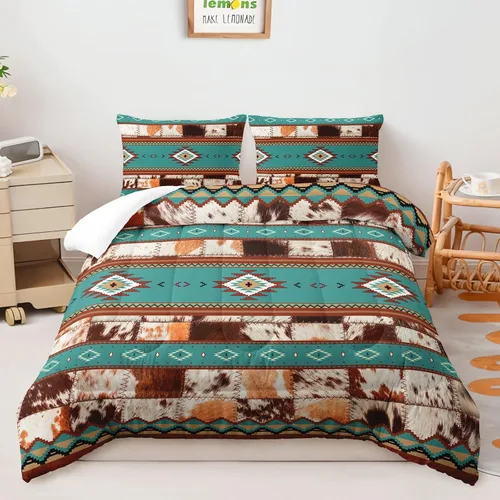 Miniatura 4 de AILONEN Lindo juego de edredón de oso tamaño individual, juego de ropa de cama Kawaii de oso de peluche marrón para niños y niñas, edredón suave