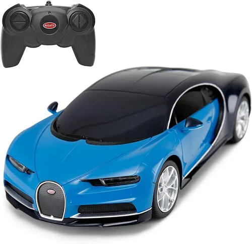 Miniatura 13 de RASTAR Auto RC 1:24 Bugatti Veyron 16.4 Grand Sport Vitesse Radio Control Remoto Racing Toy Car Model Vehicle, Negro/Naranja