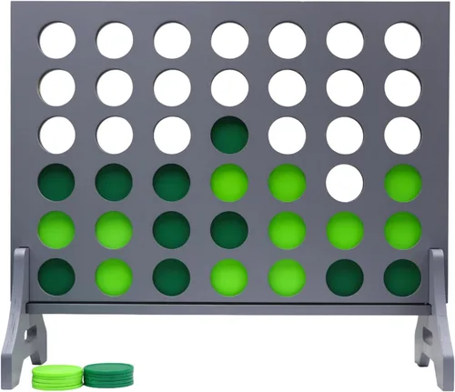 Tailgating Pros Cuatro Gigante Gris Premium en una Fila con Estuche de Transporte - Juego de Patio Exterior Jumbo de Gran Tamaño - Conecta Múltiples