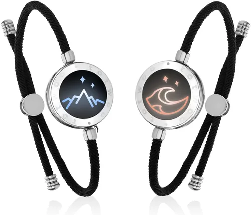 Miniatura 20 de TOTWOO Long Distance Touch Bracelets for Couples, Vibration & Light up for Love Couples Bracelets Long Distance Relationship Gifts for Girlfriend