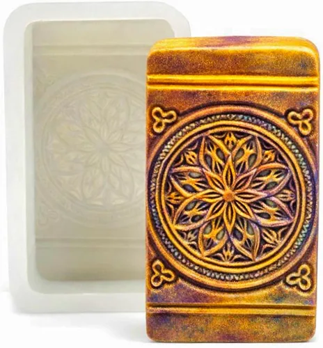 Molde de silicona roseta para fabricación de jabones, fundición de resina, yeso, yeso, arcilla, vela y otras manualidades.