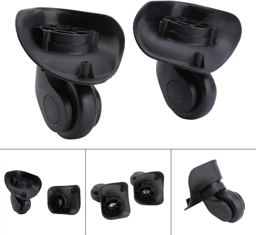 Miniatura 4 de 1 par de ruedas para maletero rueda de equipaje rueda de repuesto giratoria universal de repuesto para equipaje maleta ruedas de PVC para maleta