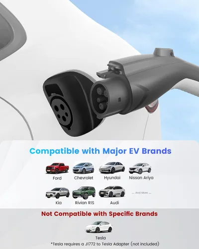 Miniatura 5 de EVDANCE Cargador portátil de nivel 1 y 2, control de aplicación inteligente y habilitado para WiFi/Bluetooth, cable de 25 pies, certificado ETL