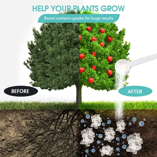 Miniatura 3 de Cristales de almacenamiento de agua de 1 libra para plantas con cuchara, gel de agua que resuelve problemas de riego excesivo y sequía, mantiene