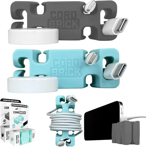 Miniatura 20 de CordBrick Rellenos para Calcetines para Adultos Gestión de Cables Soporte de Cable con Peso Envoltorio de Cable Soporte para Teléfono - Organizador