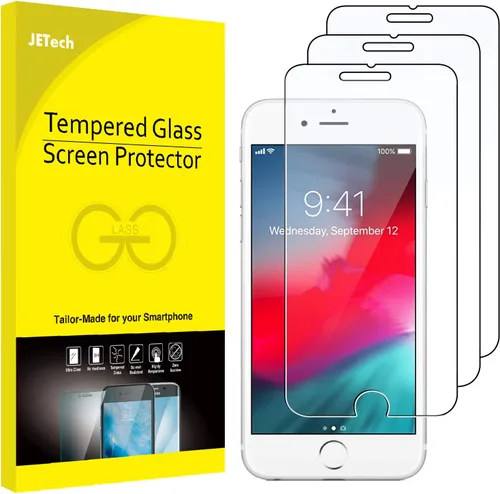 Miniatura 8 de JETech Paquete de 3 protectores de pantalla para iPhone SE 3/2 (edición 2022/2020), iPhone 8, iPhone 7, iPhone 6s y iPhone 6, película de vidrio
