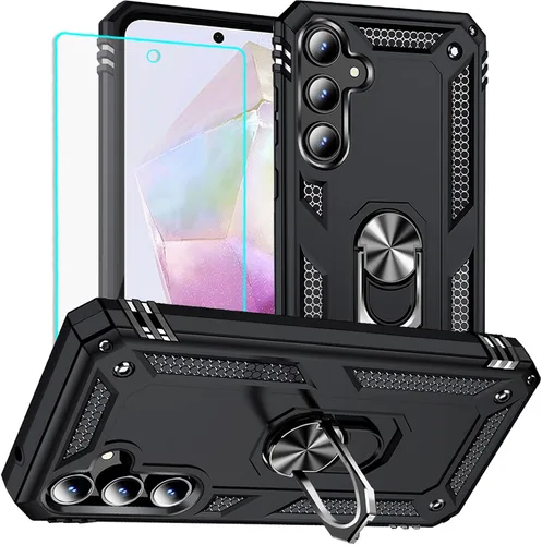 Miniatura 6 de Yiakeng Funda para Galaxy A32 5G, Samsung A32 5G, fundas protectoras de grado militar con anillo para Samsung Galaxy A32 5G (verde militar)