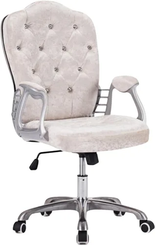 Silla de oficina en casa, silla giratoria ergonómica para computadora con soporte lumbar y reposabrazos ejecutiva, con reposabrazos fijos, altura
