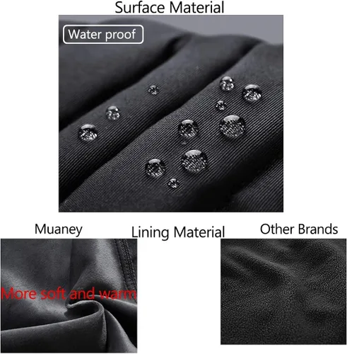 Miniatura 3 de Muaney Mens Ski Snow Waterproof Softshell Outdoor Hiking Velour Lined with Zipper Bottom Leg
