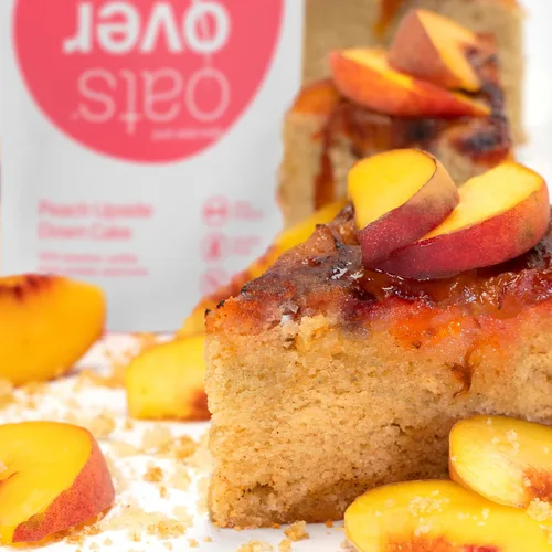Miniatura 5 de Oats Overnight - Pastel de melocotón al revés - 0.71 oz de proteína, batido de desayuno alto en fibra - Sin gluten, avena sin OMG