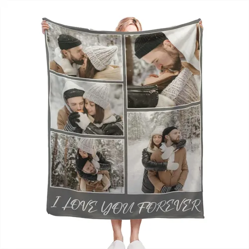 Miniatura 14 de Manta personalizada con fotos – Manta personalizada con fotos, regalos personalizados con imagen, manta de franela de vellón para esposa, marido