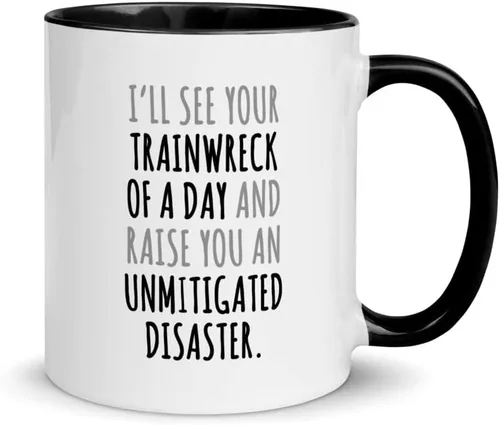 Miniatura 12 de Mary Engelbreit Taza de café divertida, taza de la batalla de ingenios, taza sarcástica con frase, bonita y novedosa, taza de café divertida, regalo