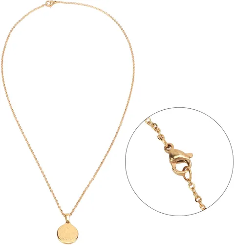Miniatura 9 de Pssopp Collar de medalla de San Benito con colgante de acero inoxidable, collar protector religioso, por defecto