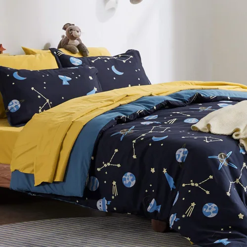 Miniatura 14 de SLEEP ZONE - Juego de funda de edredón para niños, 2 piezas, microfibra cepillada ultra suave con 1 funda de almohada de fácil cuidado, cierre