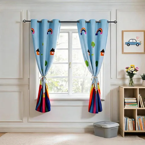 Miniatura 3 de MYRU 1 par de cortinas de comedor, cortinas de oscurecimiento de habitación de niños, decoración de habitación para dormitorio de niños, lápiz